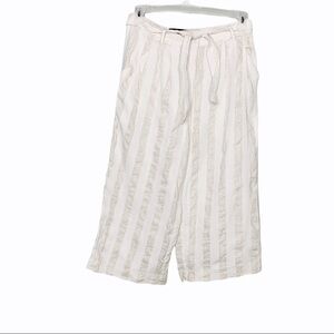 Who What Wear Linen Wide Leg Crop Pants